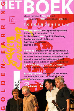 Golden Earring book release entrance ticket#561 December 03, 2005 Asta - Den Haag